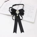 Bow bow tie women's shirt white collar tie to work. 
