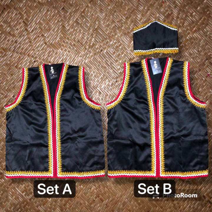 Ready stock set vest bidayuh lelaki traditional costume sleeveless