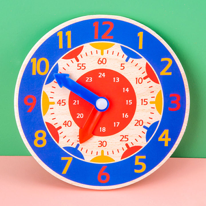MuXiaRe Baby Montessori Toys Wooden Clock Hour Minute Second Cognition ...