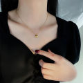Fashion Gold Plated Love Heart Necklace For Women Man Pendant Hanging Chain Choker Necklace Valentine's Day Gift Jewelry Moya. 