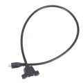 Micro USB 2.0 Male to Female connector Adapter Cable With Panel Mount Hole. 