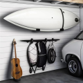 2Pair Surfboard Wall Rack, Minimalist Surfboard Wall Rack, Display Rack, Black. 