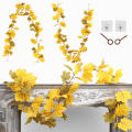 Seasonal Decoration Thanksgiving Home Decor Autumn Leaves Garland Foliage String Hanging Rattan Decoration. 