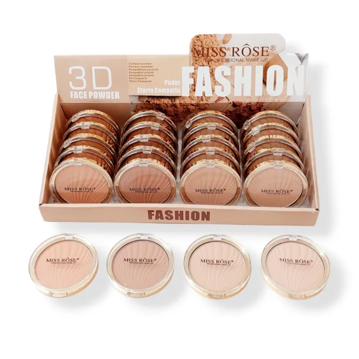 Miss Rose 3D Matte Finish Face Compact Powder 30g Plus Foundation Beauty Makeup Studio Fix Powder