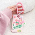 Plastics Key chain clip Convenient Small ferrule Elastic rope clip for Students Office workers School Bus commute Meal card protection. 