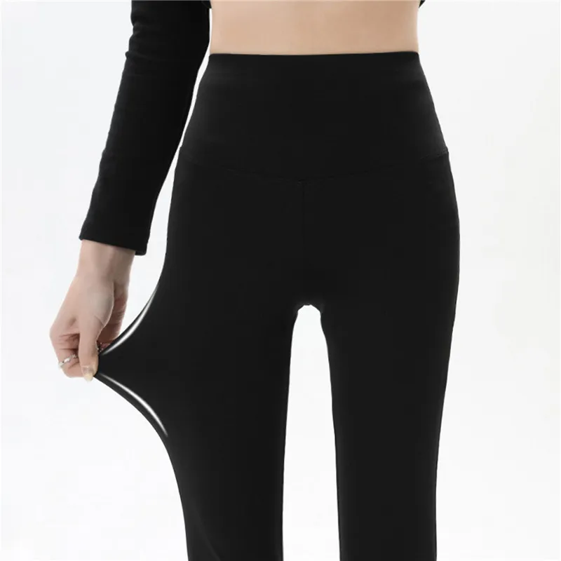 Women Micro Flared Shark Pants Leggings Slim Yoga Pants Women High