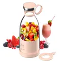 Portable blender smoothie maker, 350ml fresh juice mini blender bottle with usb fast charging, multifunctional milkshake juice smoothie bottle for gym, office, baby food, travel. 