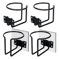 4 Piece Boat Cup Holder Stainless Steel Universal Drink Holders Black Ring Cup Holders for Boat Truck RV. 