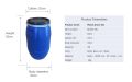 Empty HDPE plastic Blue Drum 30 Litres. 