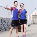 2023Badminton Clothes Outfit Men's and Women's Short-Sleeved Sports Summer Volleyball Tennis Table Tennis Training Uniform Customization. 