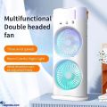Dual-Head Quiet Mist Fan with Remote Control - USB Powered, High Wind Speed Desktop Cooler for Office and Home Use SMT. 