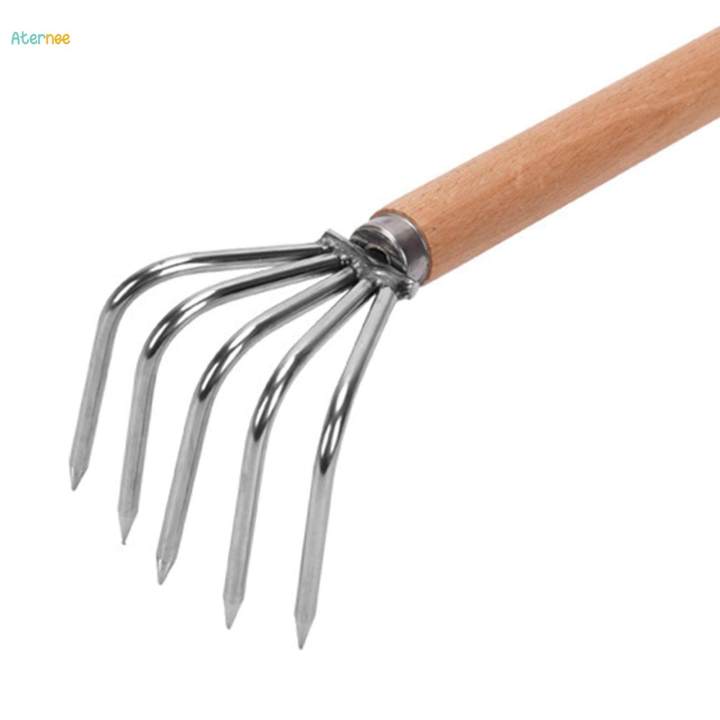 Hand%20Rake%20Garden%20Hand%20Rake%20Wooden%20Handle%20Gardening%20Tool%20for%20Patio%20Planting%20-%20Image%204