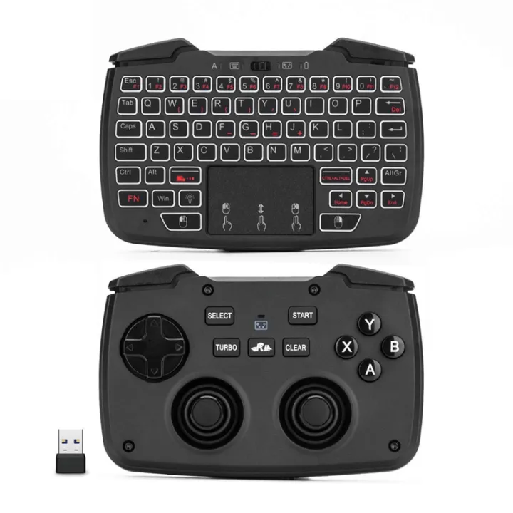 RK707 2.4GHz Wireless Portable Game Controller Keyboard Mouse Combo ...