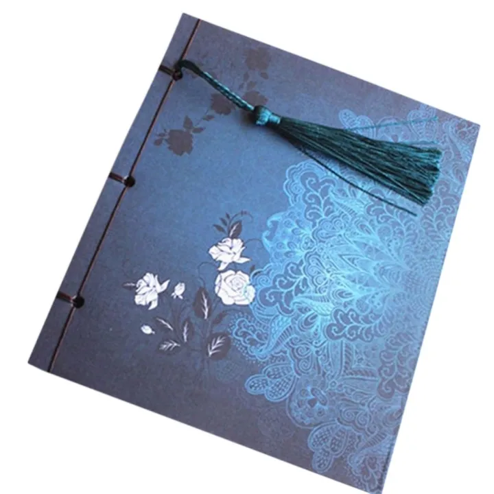 Chinese%20Style%20Blue%20Rose%20Color%20Diary%20Note%20Book%20Tassel%20Stationery%20Retro%20Flower%20Sketchbook%20Journal%20Empty%20Notebook%20Chinoiserie%20-%20Image%204