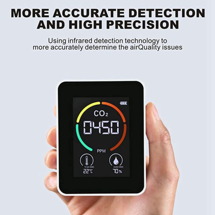 Air%20Monitor%20CO2%20Carbon%20Dioxide%20Detector%20Air%20Quality%20Temperature%20Humidity%20Monitor%20Quick%20Measuring%20Meter%20for%20CO2,%20Black%20-%20Image%204