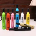 Double Layer Folding Portable Wine Bottle Umbrella with Bottle Cover for UV Protection & Rain SMT. 