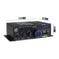 Ak380 Bluetooth-Compatible Amplifier 2 Channel Subwoofer Amplifier Hifi Bass 40w40w Music Player Usb Aux Karaoke For Home Car. 