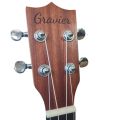 Fender/ Gravier Concert/ Tenor Ukulele with Tuner + Equalizer  - 23,26 Inch Professional Musical Instrument Ukelele With Bag for Adults/ Kids 04 Strings Nylon Premium Mahogany. 