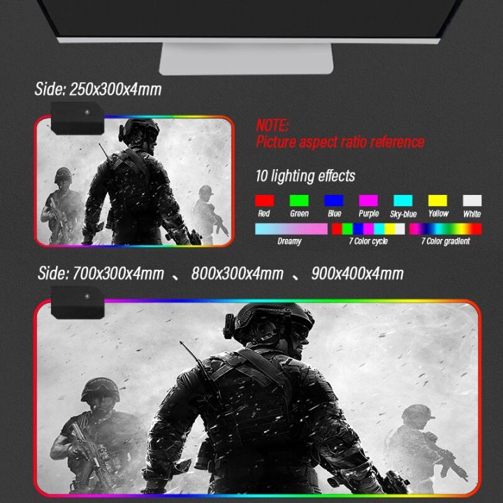 Gaming%20Cod%20Pattern%20Rgb%20Of%20Led%20Gamer%20Support%20Large%20Lighting%20Computer%20Desk%20Custom%20Mousepad%20Pad%20Duty%20Mat%20Pad%20Diy%20Mouse%20Call(Gray_250X300X3Mm)%20-%20Image%208