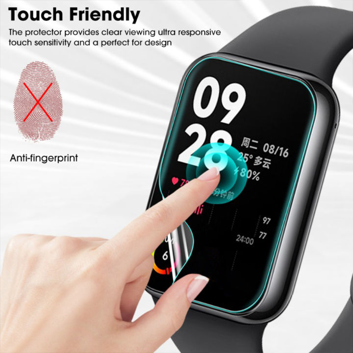 Hydrogel Film for Xiaomi Band 9 Active Smartwatch Anti-scratch Soft TPU Screen Protectors HD Tempered Films for Miband 8 Active