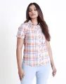 Spring & Summer Checked Shirt with Short Sleeves. 
