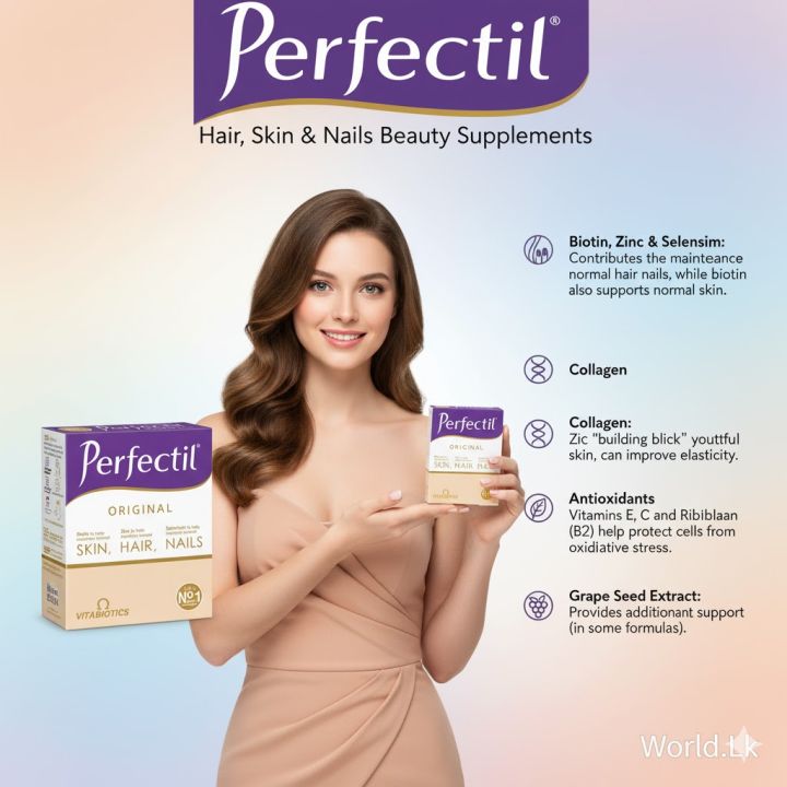 Perfectil Extra UK PERFECTIL Extra Support Hair, Skin & Nails Supplement Phsn Capsules ...