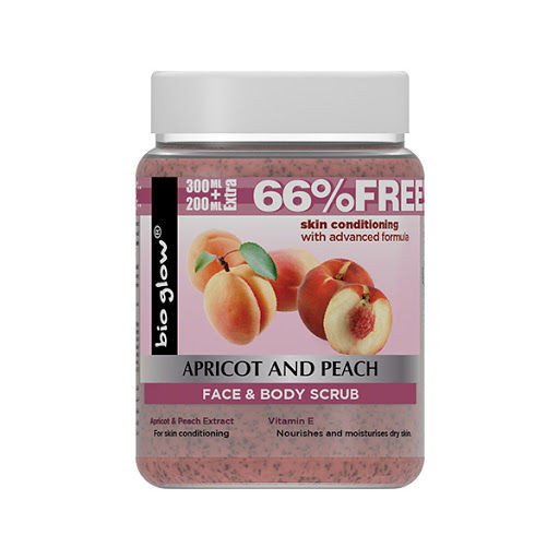 Bio Glow Apricot & Peach Face & Body Scrub 500ml