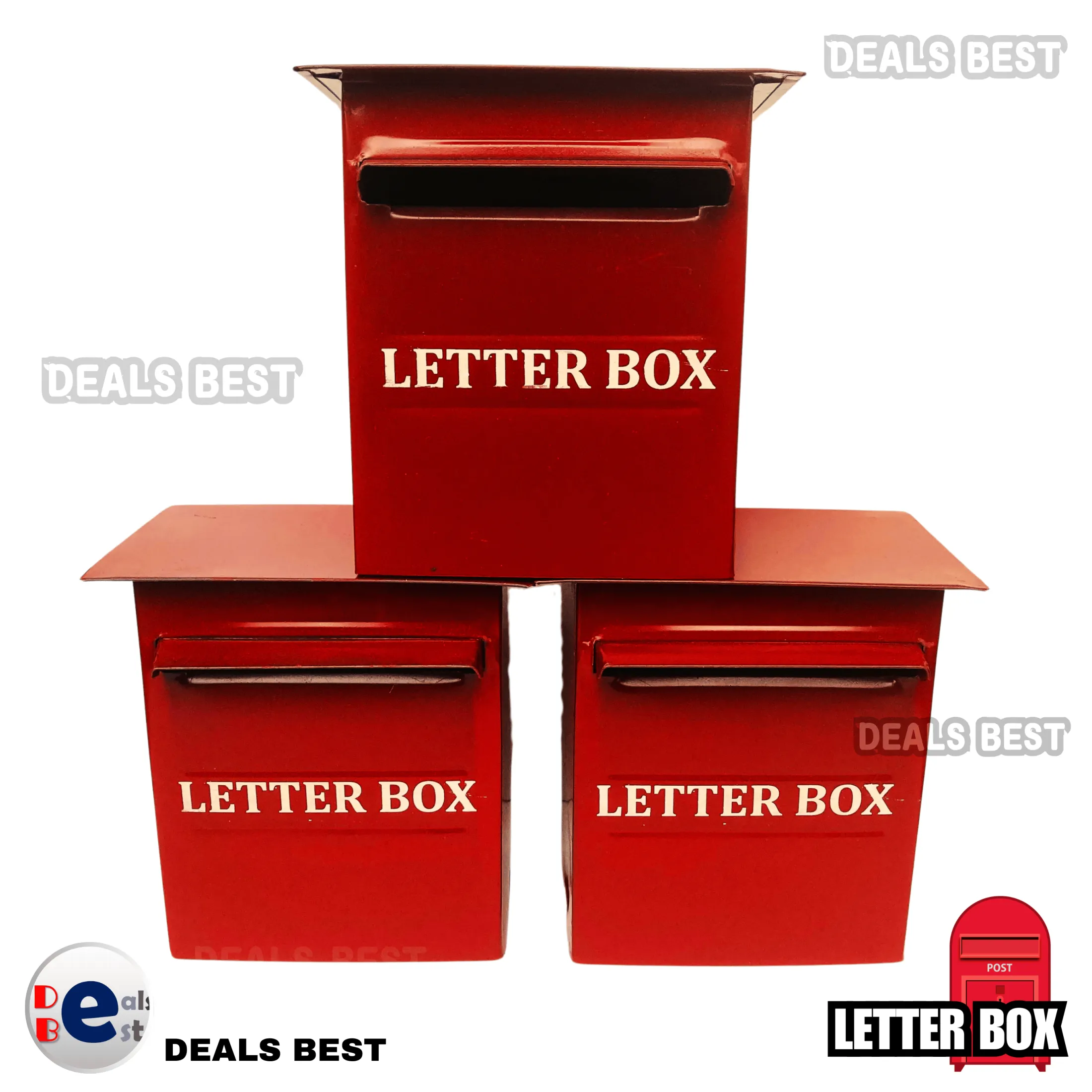Letter Box Mail Box Post Box High Quality Wall Mounted - Dark Red ...