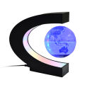 Floating Globe with LED Light 3 Inch Magnetic Levitation Rotating World Map with Multicolor Light C-Shape Base Creative Anti Gravity Globe Lamp for Children Gift Home Office Desk Decoration Teaching Demo. 