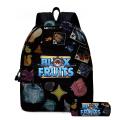 ROBLOX Blox Fruits Primary School Bag Children's Cartoon Backpack Backpack Pencil Case Kawaii Cartoon School Bag Mochila. 