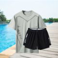 Loose Swimsuit Men's Suit Double Layer Anti-Embarrassment Swimming Trunks Swimming Hot Spring Men's Casual Surfing Shirt. 