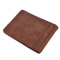 RFID Men's Leather Slim Bifold Money Clip Wallet Front Pocket Credit Card Holder JINBING. 