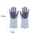 Dish 2 Gloves Magic Silicone Kitchen Tool 1 Cleaning Dropshipping Washing Dishwashing Scrubber In Rubber Sponge Housekeeping(Purple 1 Pair_33X12Cm). 