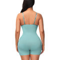 Yfashion Women Cotton Shapewear Non-marking Abdomen High Elastic ummy Control High Waist Sling Bodysuits color. 