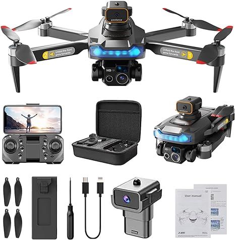 P15 Pro RC Folding Dual Camera Drone - 2.4Ghz - Wifi - App Control - Altitude Hold - HD Camera - 4K