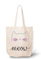 Cat Love Tote Bag With Zipper and Inside Pocket For Women 100% Eco Friendly Stylish New Trend. 