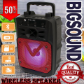 KTS-1352 Bluetooth Speaker Size 3-4 Hours Battery USB, Memory Card, RGB Lights Mobile & Laptop Bluetooth Connectivity 6D Bass Bluetooth 4.2 Wireless Speaker with USB TF Card Jack Subwoofer Extra Bass with Led Light Ultra Loud Stereo Speaker, Fm Radio, Tf. 