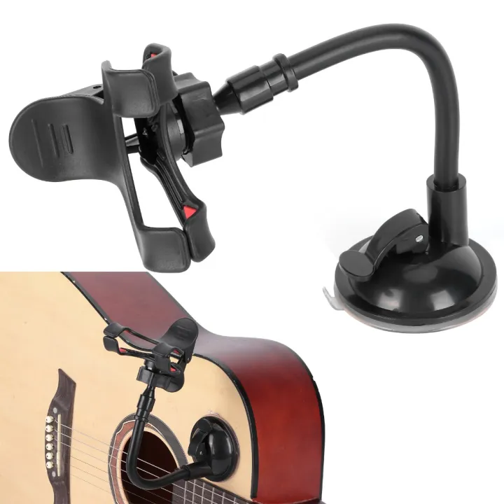 Stable Removable Guitar Phone Holder Black Suction Cup Mount Phone ...