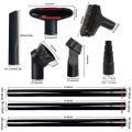 Vacuum Attachments 1 1/4 Inch Hardwood Floor Brush Attachments Extension Wands with Standard Hose Adapter, 9 Pack. 