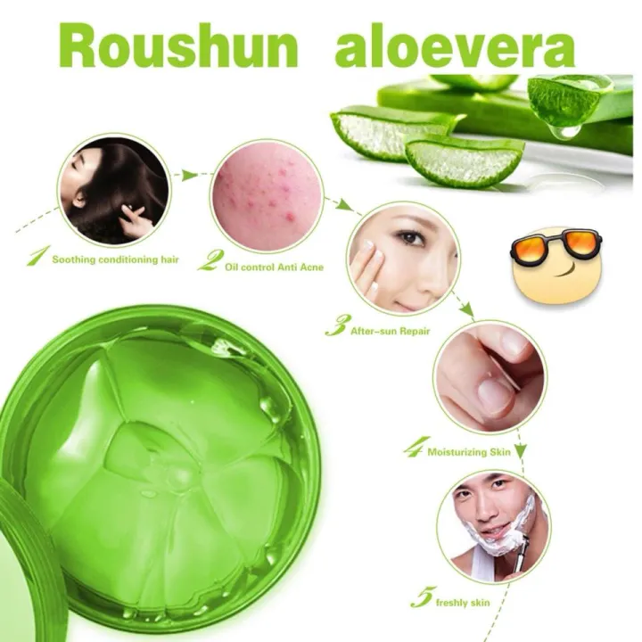 Roushun%20Soothing%20Moisture%20Aloe%20Vera%20Gel%2099%25%20Originals%20NATURE%20REPUBLIC%20Soothing%20300ml%20Day%20Cream%20Acne%20Treatment%20Sunscreen%20Face%20Cream%20-%20Image%205