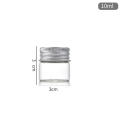 Portable Sample Jars Decorative Glass Vials Mini Glass Bottles Empty Storage Vials Aluminium Cap Containers. 