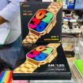 Oteeto TU81 Gold Edition Ultra Amoled Display Smartwatch 3 Straps. 