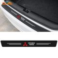 GTIOATO Car Carbon Fiber Rear Bumper Anti-Stepping Protector Sticker Auto Trunk Sticker For Mitsubishi Xpander Mirage Strada Montero Sport Pajero L300. 