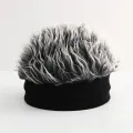 Creative Wig Hat Funny Short Hair Caps For Women Men Novelty Street Hip Hop Beanie Hat Spiked Fake Hair Funny Retro Caps. 