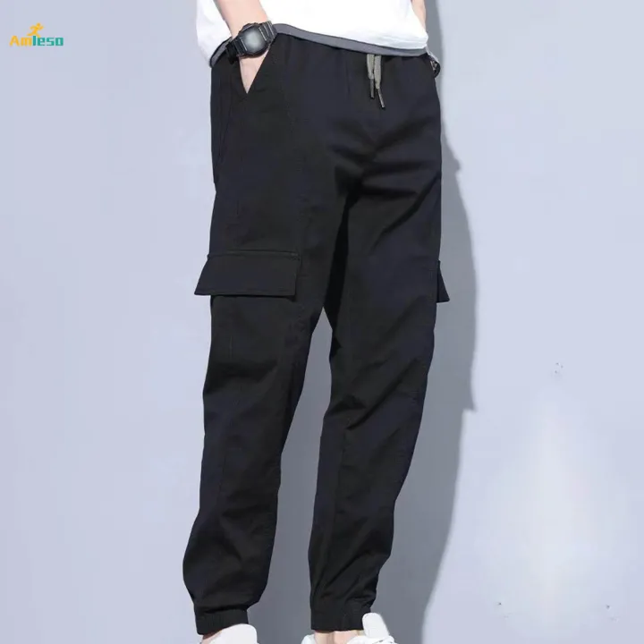 Mens%20Cargo%20Pant%20Multiple%20Pockets%20High%20Waist%20Trousers%20Straight%20Wide%20Leg%20Baggy%203XL%20Black%20-%20Image%207