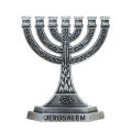 7 Branch Candle Holder Jewish Menorah Candle-holder Relic Ornament. 
