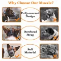 Soft Dog Mesh Covered Muzzles Prevent Biting Chewing and Licking Adjustable Straps No Biting Barking Chewing Licking. 