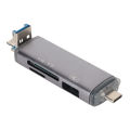 Micro Card Reader, Aluminium Alloy 3 in 1 Card Reader for PC. 