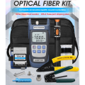 FTTH Fiber Optic Tool Kit with Fiber Cleaver -70-+10DBm Optical Power Meter Visual Fault Locator 10Mw. 