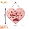 SuperRide Valentine Day Door Decoration Valentine's Day Door Sign Romantic Front Door Hanging Ornament with Red Heart Pattern Happy Valentine's Day Letter Printed Wall Wreath Decor 14 February Decoration Love. 